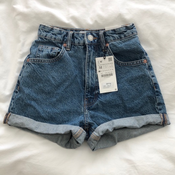 Zara mom fit denim shorts - Picture 1 of 8